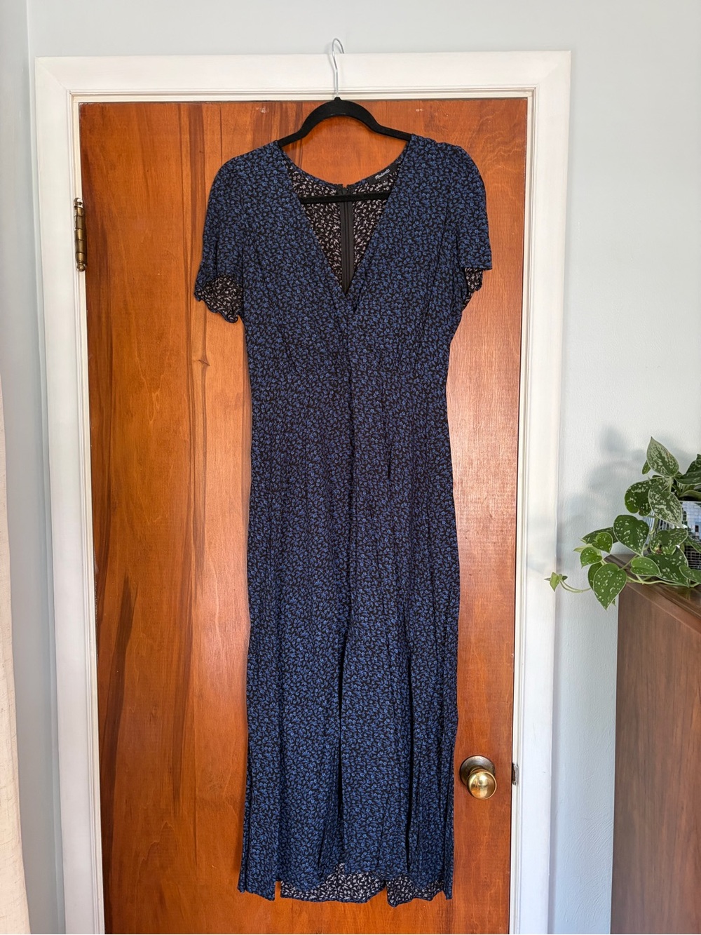 Madewell Blue Floral Midi Dress - Women